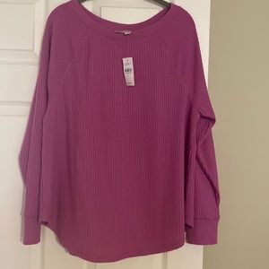NWT Loft Waffle Shirt Size L